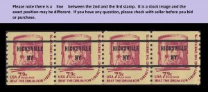 US 1615a Drum 7.9c precanceled Hicksville NY coil joint line strip 4 MNH 1976