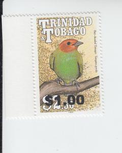 2014 Trinidad & Tobago Tanager Bird Overprint (Scott NA) MNH