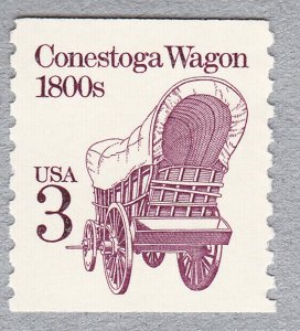 Single 3c Conestoga Wagon Low Gloss Gum US 2252a F-VF, MNH