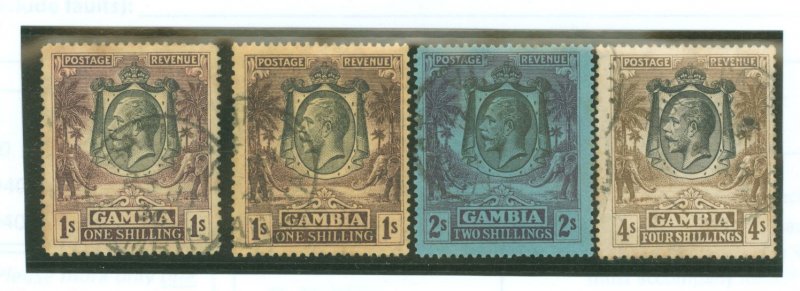 Gambia #113/113a/115/118 Used Single