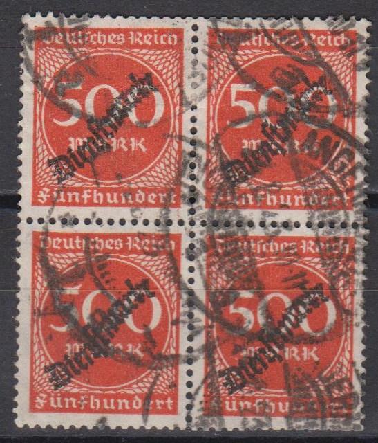 Germany #O28 F-VF Used Block CV $6.00 (B8286)