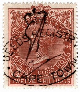 (I.B) Cape of Good Hope Revenue : Stamp Duty 12/- (1885)  