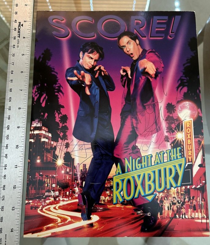 Will Ferrell and Chris Kattan Signed Night at the Roxbury Movie Color Photo