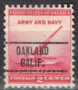 1940 2c Defense w/ precancel f/OAKLAND CA 900-263 error SCARCE!