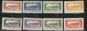 FRENCH GuianaScott C1-8 MH* 1933 airmail set