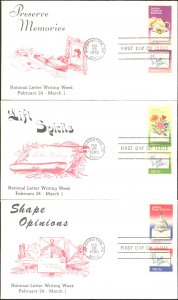 #1805-10 Letter Writing KMC FDC Set