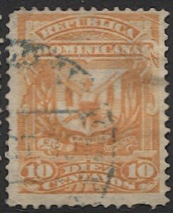 DOMINICAN REPUBLIC 1885 Sc 91 Used  VF - Coat of Arms