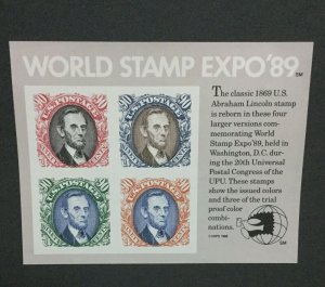 MOMEN: US STAMPS # 1989 WORLD STAMP EXPO MINT OG NH LOT #33437