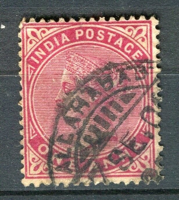 INDIA(stamp) 1890s early classic QV issue 1a. value, + fair Postmark, Allahabad