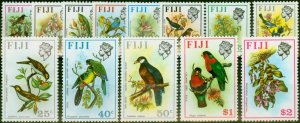 Fiji 1972-74 Birds & Flowers Set of 13 SG459-473 V.F MNH