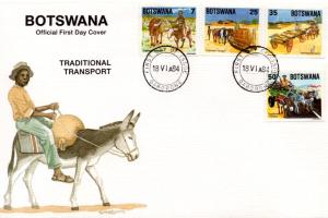 Botswana - 1984 Traditional Transport FDC SG 558-561