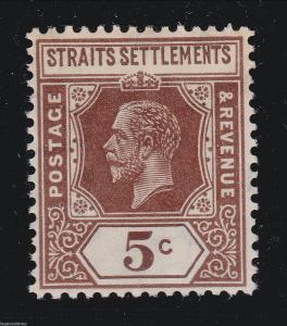 Straits Settlements 1921 Set of 5, Die I - MINT, Unused