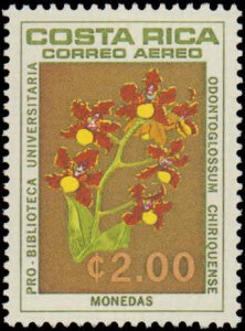 Costa Rica #C443-C450, Complete Set(8), 1967, Flowers, Never Hinged
