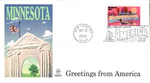 #3718 Greetings From Minnesota Wilson FDC