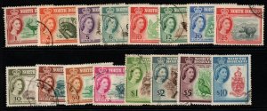 NORTH BORNEO SG391/406 1961 DEFINITIVE SET FINE USED