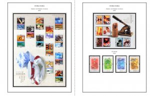 COLOR PRINTED HONG KONG [SAR] 1998-2010 STAMP ALBUM PAGES (156 illustr. pages)