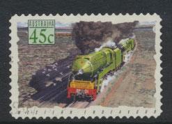 Australia SG 1413  Used  -Trains self adhesive 