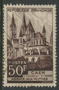 France - Scott 674 - General Issue -1951 - FU -Single 50fr Stamp