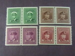CANADA # 278-281-MINT NEVER/HINGED--COMPLETE SET OF COIL PAIRS--1948