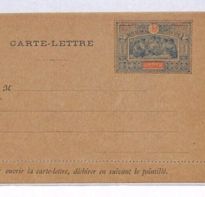 France Cols *OBOCK* Unused Postal Stationery Letter Card 15c {samwells}PH112