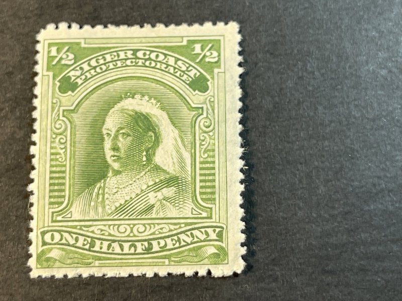 NIGER COAST PROTECTORATE # 55-MINT/HINGED----YELLOW GREN----1897-98(LOTC)