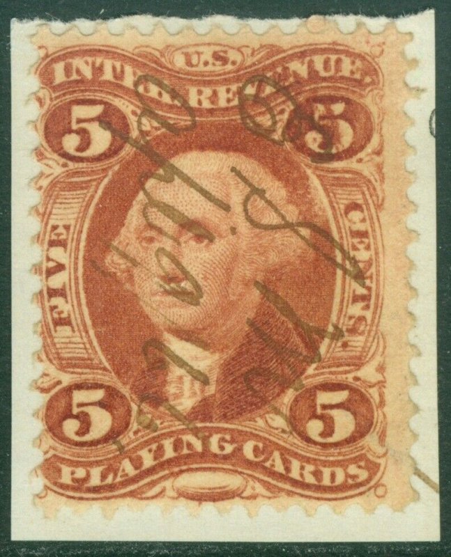 EDW1949SELL : USA 1862-71 Scott #R28c Choice stamp on piece. Catalog $40.00.