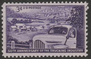 US 1025 Trucking Industry 3c single MNH 1953