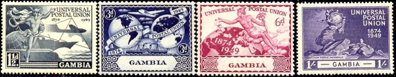 UPU, Universal Postal Union, 75th Anniv., Gambia SC#148-151 MNH set