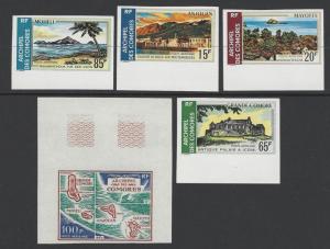 Comoro Islands 1971 Village Palm Tree Map Imperf VF MNH (C32-6)