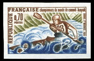 France, 1950-Present #1254 (YT 1609) Cat€77, 1969 Canoe & Kayak Championshi...