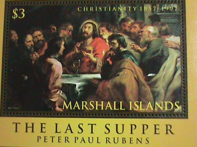​MARSHALL ISLAND-1997 SC#626 THE LAST SUPPER -BY PETER PAUL RUBENS MNH-S/S VF