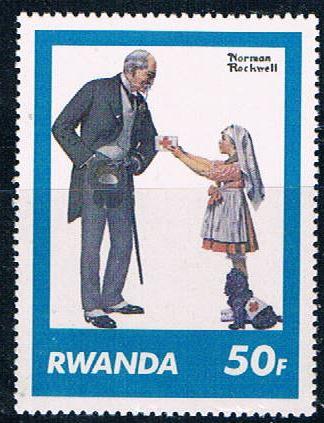 Rwanda 1029 Unused Saturday Evening Post Norman Rockwell (R0363)+