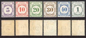 KUT SGD1/D6 1928 Post Due Set M/Mint Cat 100 pounds