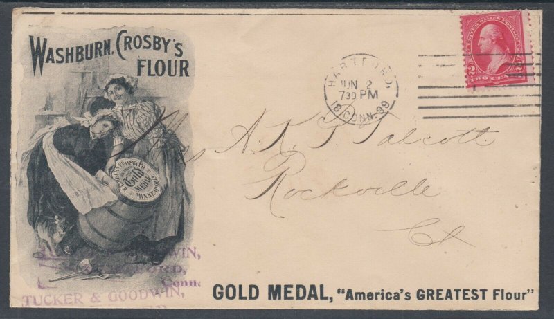 US Sc 267 on 1899 Gold Medal Flour Advertising Cover