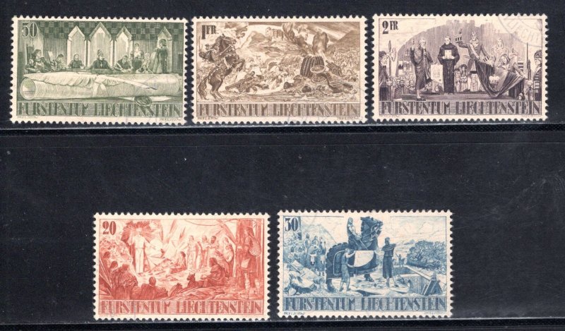 Liechtenstein #176-180   Used    VF   CV $35.35   ....   3510079