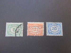 Netherlands 1921 Sc 107-109 FU