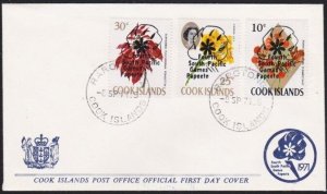 COOK IS 1971 South Pacific Games overprint set on FDC......................B2377