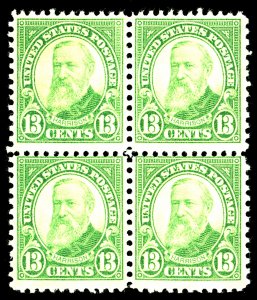 U.S. #694 MINT BLOCK OG LH