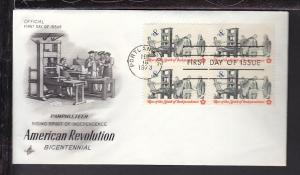 US 1476 Pamphleteer 1973 B/4 Artcraft U/A FDC 