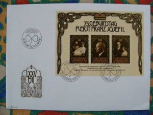 royal familly sheetlet FDC Liechtenstein 1981