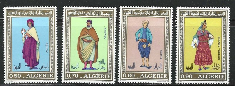 Algeria 1971 MNH Stamps Scott 466-469 Regional Folk Costumes Folklore