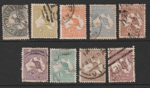 Australia x 9 used early Kangaroos