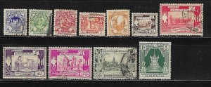 Burma 1949 Throne Rice Planting Dances Sc 102-112 Used A1269