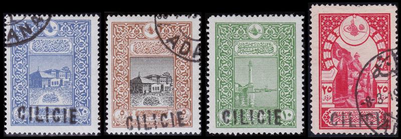 Cilicia Scott 10, 12-13, 15 (1919) Used/Mint H F-VF, CV $28.50