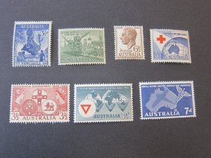 Australia 1947 Sc 208-9,23.71,81,87,305 MNH