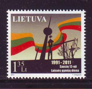 Lithuania Sc 931 2011 Freedom Day stamp mint NH