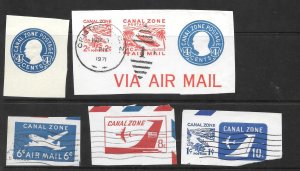 Canal Zone Envelope singles  Lot 17 different 2018 CV $52.15
