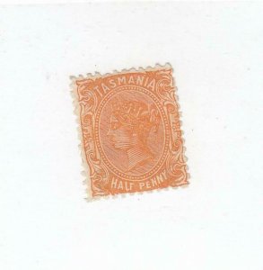 TASMANIA (MK6515) # 66b  F-MH  2p 1889-96 QUEEN VICTORIA / PERF 12/ RED-ORANGE