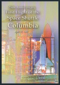 Palau 865 sheet, MNH. Space Shuttle Columbia lifting off, 2006.