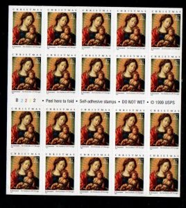 ALLY'S STAMPS US Scott #3675a 37c Madonna - Pane [20] MNH [A-18]